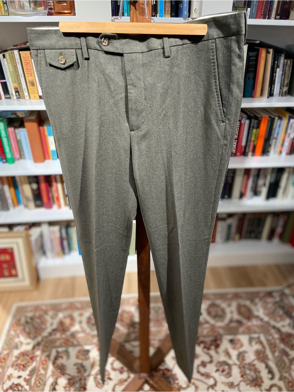 Bonobos Italian Jetsetter Brushed Wool Dress Pant Light Olive